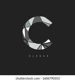 Attractive C letter vector illustration design symbol