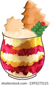 attractive Christmas cakes and drinks