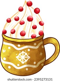 attractive Christmas cakes and drinks