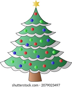 Attractive Christmas tree design, This image can use for icon , sign or symbol.