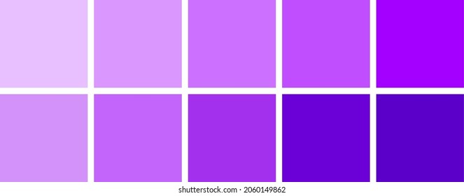 Attractive Color Palate Design Of Shaded Purple Square.