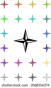 Attractive color palate star design, This image can use for icon and sign or symbol.