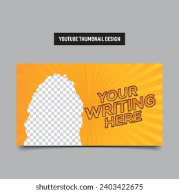 Attractive Colorful thumbnail template design for youtube content vector