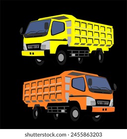 Attractive and colorful vector truck elements