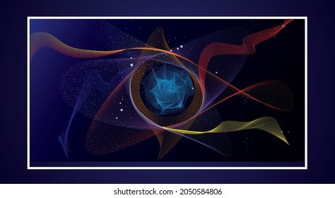 Attractive Colourful Background with waves. Banner, flyer, poster, theme backgronds.