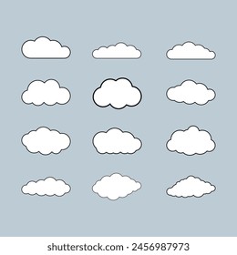 Attractive and Cute Cloud Bubble Icons