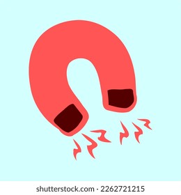 Attractive cute pink magnet vector