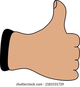 Attractive and cute thumbs up icon