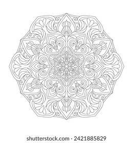 Attractive Decorative Mandala Coloring Book Page for kdp Book Interior. Peaceful Petals, Ability to Relax, Brain Experiences, Harmonious Haven, Peaceful Portraits, Blossoming Beauty mandala design.