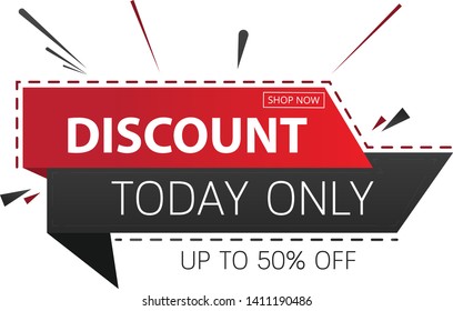 Attractive Discount Today Only Label: Creative Illustration for Your Business