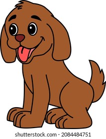 Attractive dog vector design. This image can use wallpaper, poster, symbol, sign and icon. 