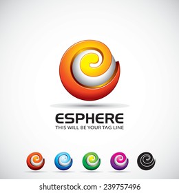 An attractive E Sphere vector logo symbol. 