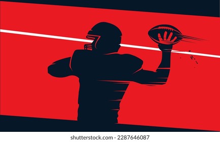 Attractive editable vector american football throw background design great for your design resources print and others