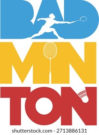 Atractivo diseño editable del logotipo del bádminton del Vector para cualquier fondo gráfico