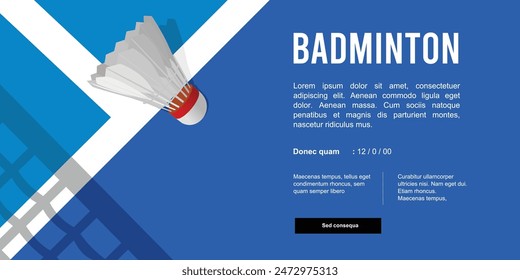 Attractive editable vector badminton shuttlecock background for any graphic background	