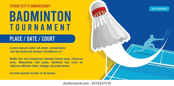 Attractive editable vector badminton shuttlecock background for any graphic background	