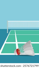 Attractive editable vector badminton shuttlecock background for any graphic background