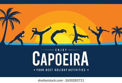 Atrativo vetor de capoeira editável em design de ação ótimo para sua impressão de recursos de design e outros