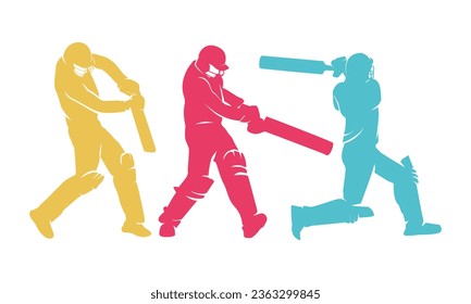 Attractive editable vector cricket batter in action great for your design resources print and others