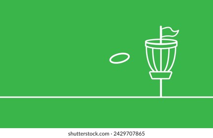 Attractive editable vector discgolf lineart background design great for your digital resources print and others