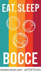 Attractive editable vector file of bocce ball with text best for your poster or graphic mockup