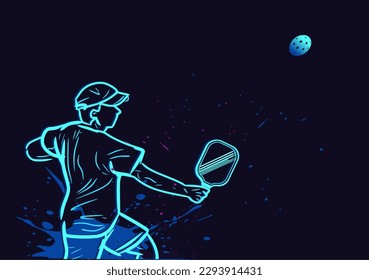 Attractive editable vector pickleball background design great for your design resources print and others	