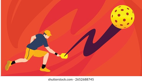 Attractive editable vector pickleball background design great for your design resources print and others