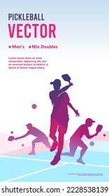 Attractive editable vector pickleball banner design great for your digital and print resources