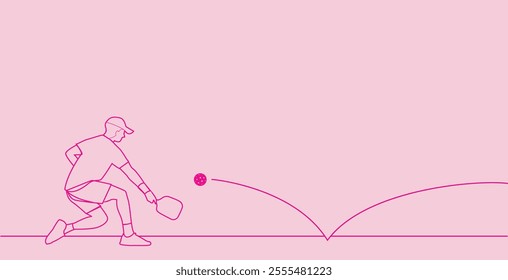 Attractive editable vector pickleball line background design great for your design resources print and others