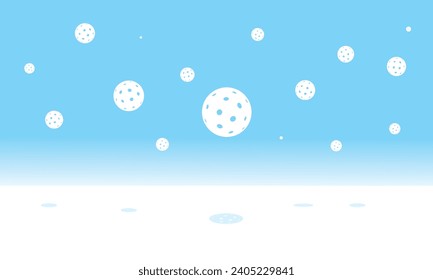 Atractivo diseño de fondo de nieve de pickleball vectorial editable ideal para la impresión de recursos de diseño y otros	