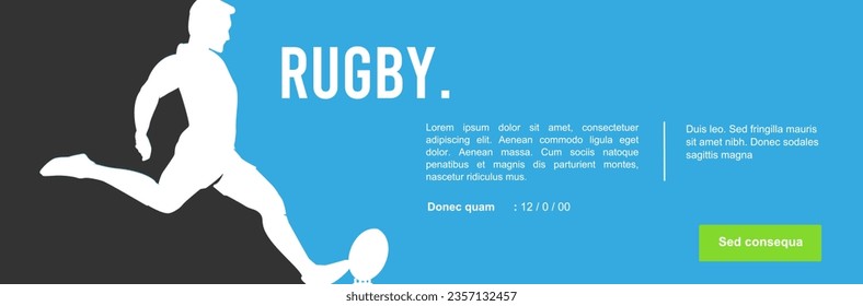 Atractivo diseño de fondo de rugby vectorial editable ideal para la impresión de recursos de diseño y otros	