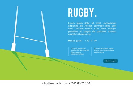 Atractivo diseño de fondo de rugby vectorial editable ideal para la impresión de recursos de diseño y otros