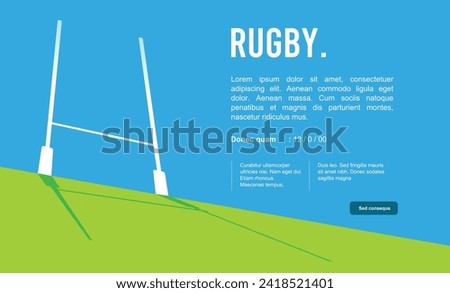 Attractive editable vector rugby background design great for your design resources print and others