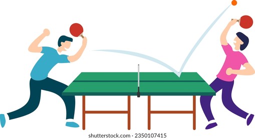  Attractive editable vector table tennis ping pong cartoon design great for your design resources print and others