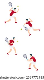 Attractive editable vector tennis cartoon design great for your design resources print and others	