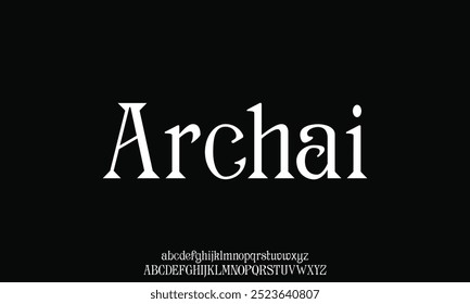 Attractive elegant serif alphabet display font vector with ligature style