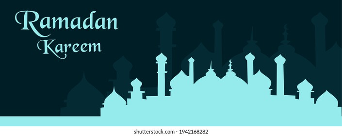diseño vectorial atractivo y elegante con colores vivos, fondo de mezquita y linterna. diseños para pegatinas, carteles, carteles o tarjetas de felicitación