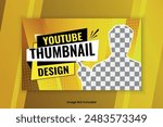 Attractive and eye-catchy Editable YouTube thumbnail design template social media banner web cover with colorful background and YouTube video thumbnail for marketing agency.