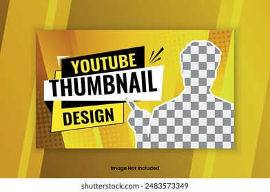 Attractive and eye-catchy Editable YouTube thumbnail design template social media banner web cover with colorful background and YouTube video thumbnail for marketing agency.