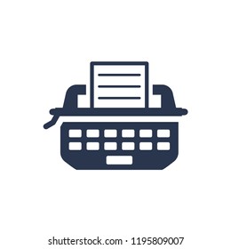 Attractive and Faithfully Designed Typing Machine Icon