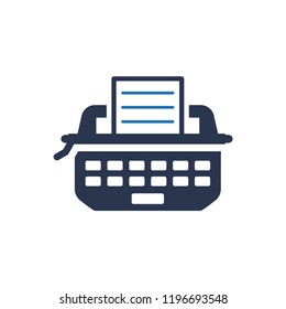 Attractive and Faithfully Designed Typing Machine Icon