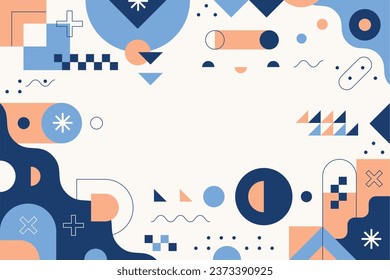 Attractive flat abstract design background.