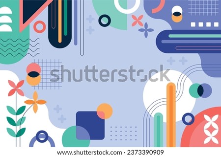 Attractive flat abstract design background.