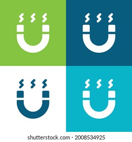 Attractive Flat four color minimal icon set