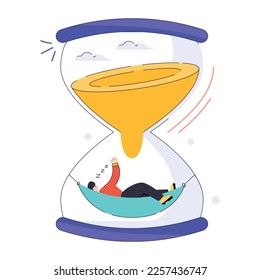 An attractive flat illustration of sleep time 