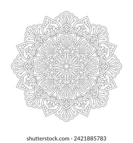 Attractive Floral Creativity Mandala Coloring Book Page for kdp Book Interior. Peaceful Petals, Brain Experiences, Harmonious Haven, Peaceful Portraits, Blossoming Beauty mandala desi