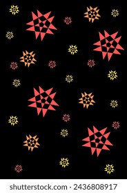 Attractive flower pattern with difference colors