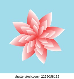 Attractive Flower Top View Vector