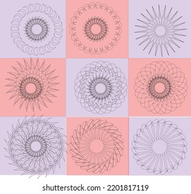 flores atractivas con arte abstracto