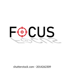 attractive FOCUS word typography logo 